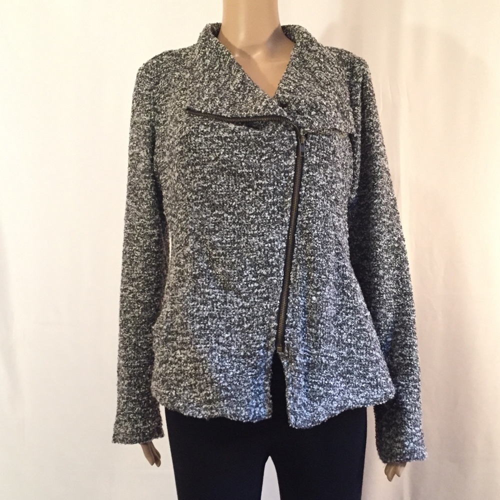 Hem & Thread Sweater Moto Jacket